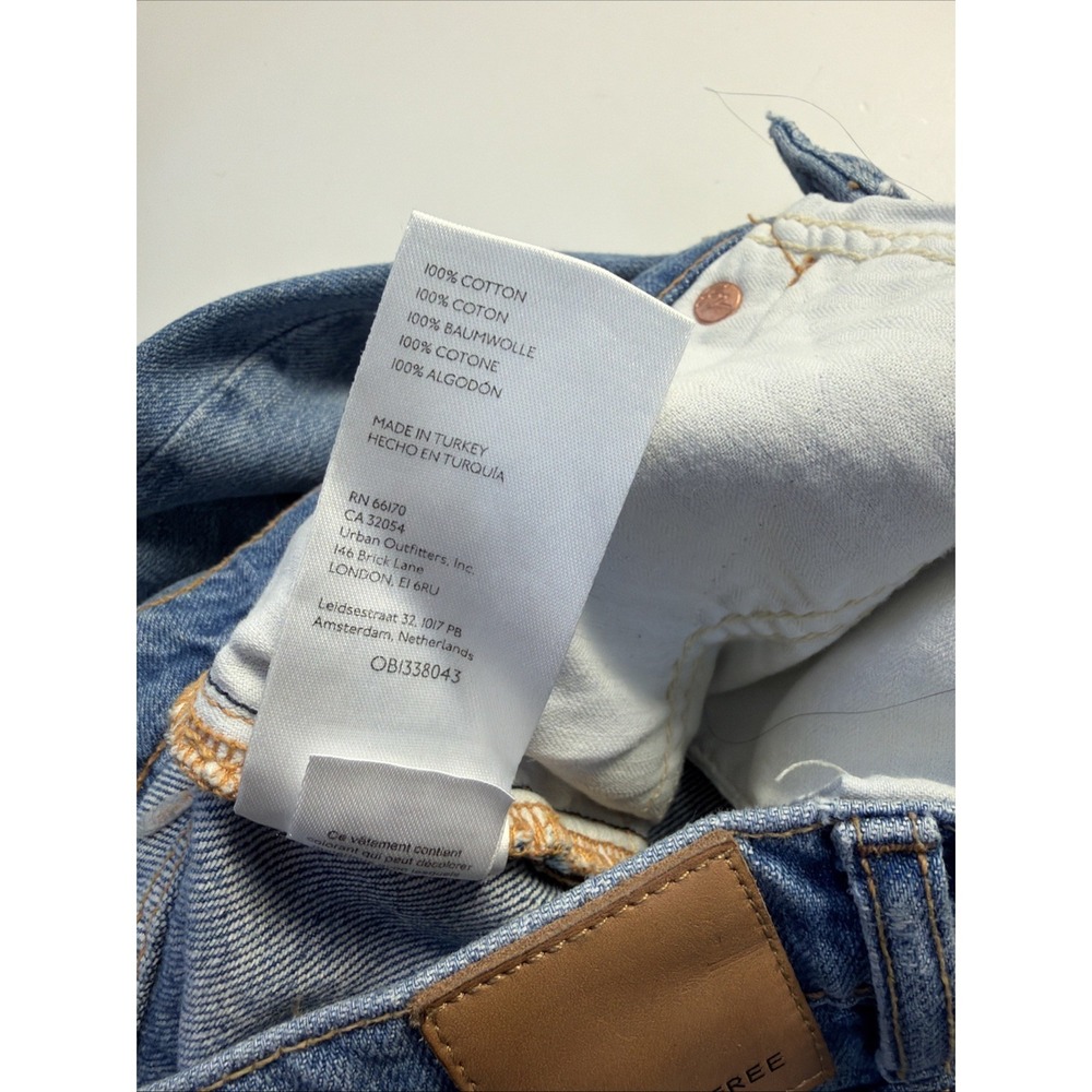 Free People New Dawn Flare High Rise Jeans Button Fly In Victoria Blue Sz 24 - Picture 5 of 8